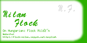 milan flock business card